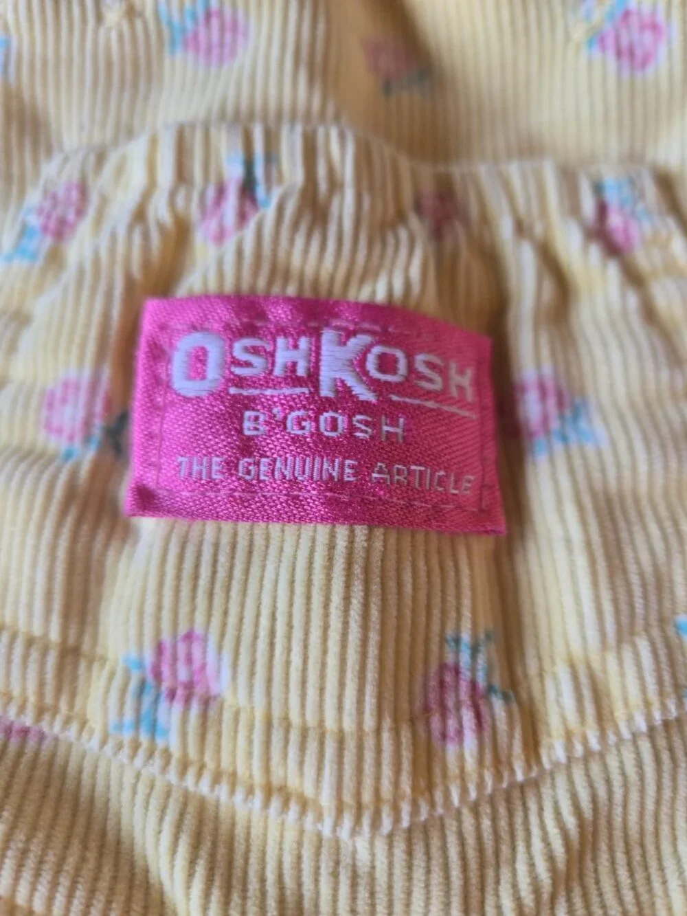 Vintage 90's Oshkosh Corduroy Overalls size 6/9 month